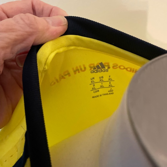 Adidas Performance Ladies Federacion Colombiana De Futbol Yellow Jersey Size XL - Picture 10 of 16